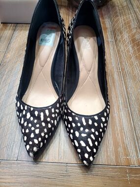 Alfani Brown & Cream Calfhair Pumps